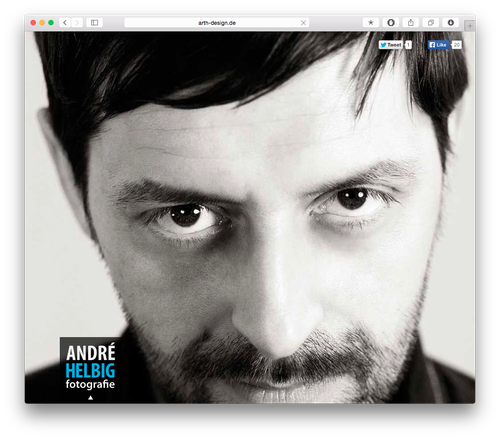 Screenshot: Photographen-Portfolio für André Helbig